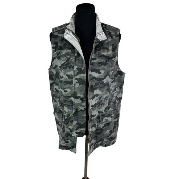Mystree Camo Army Vest 100% Cotton Trendy Stylish Streetwear Women's Size Large - Picture 3 of 14